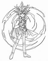 Coloring Yu Gi Oh Pages Animated sketch template