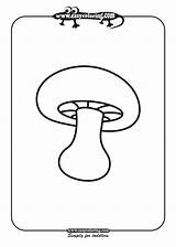 Mushroom Coloring Drawing Mushrooms Easy Simple Four Pages Trippy Kids Morel Paintingvalley Drawings Toddlers sketch template