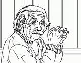 Einstein Albert Coloring Pages Colouring Outline Landscape Printable People Popular Library Clipart sketch template