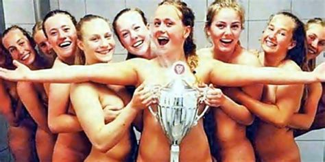 daring cup winners pose together for a naked team selfie in shower with trophy the sun