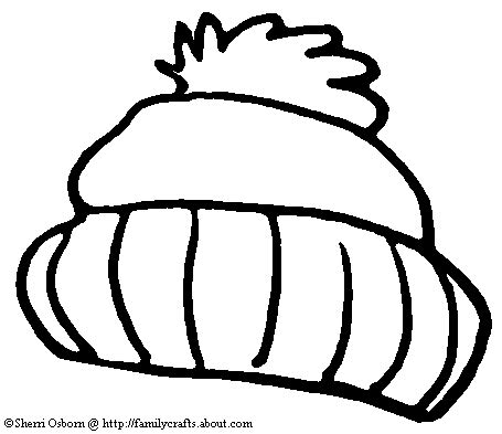 winter coloring pages winter stocking cap coloring page