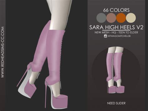 sara high heels new mesh compatible with hq mod in 2021 sims 4