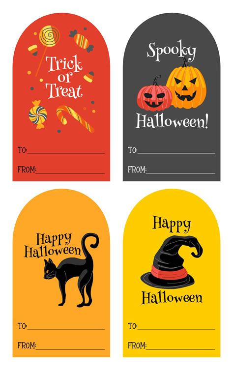halloween printable tags       printablee