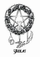 Yule Pagan Christmas Solstice Wiccan Sheets Samhain Midwinter Wicca Nieuwboer sketch template