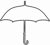 Umbrella Outline Coloring Template Drawing Blank Bootkidz Templates Cartoon sketch template