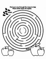 Appleseed Maze Mazes Crayola Coloringhome sketch template