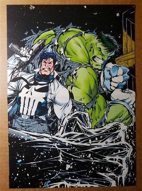 Incredible Hulk And Punisher Marvel Comics Poster By Dale