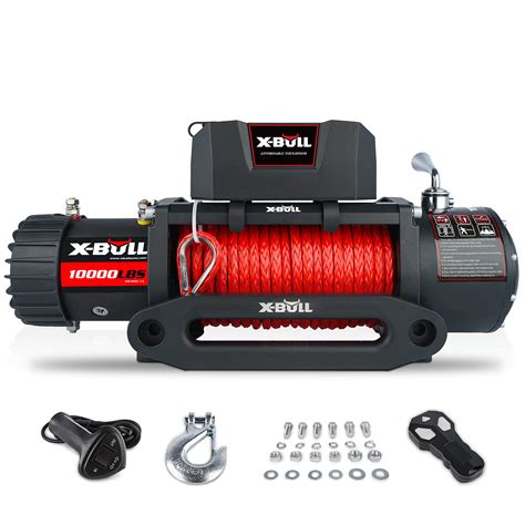 buy  bull  synthetic rope winch  lb load capacity electric winch kitwaterproof ip
