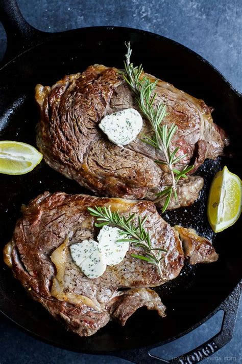 pan seared ribeye  herb butter easy healthy recipes