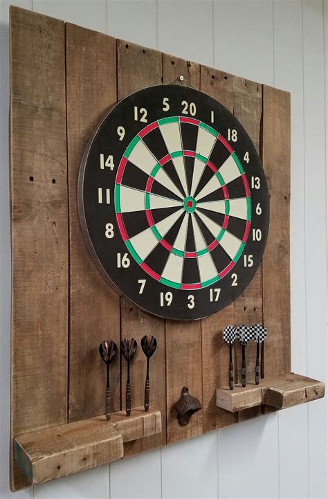handmade rustic pallet dartboard set  dart board wood projects dart board wall