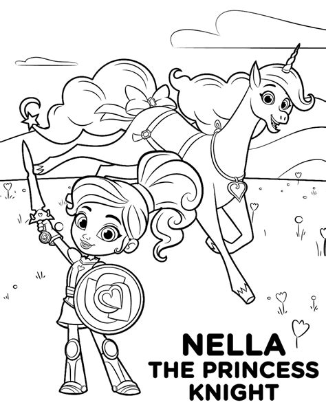 nella  princess knight coloring pages coloring pages