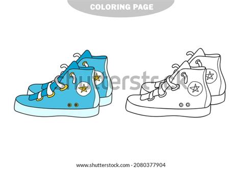 simple coloring page running shoe  stock vector royalty