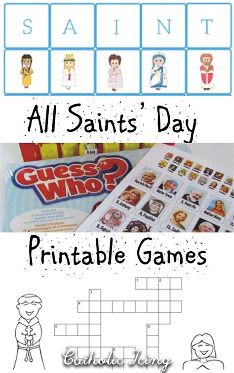 printable saint games saints  kids catholic kids saints game