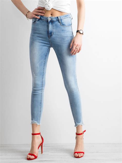 Niebieskie Dopasowane Jeansy Push Up Spodnie Jeansowe Sklep Ebutik Pl