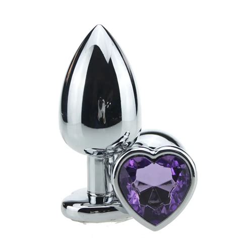 Heart Shape Metal Anal Plug Size S M L Stainless Steel Butt Plug Booty
