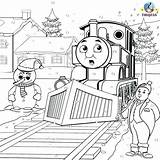 Thomas Coloring Pages Train Friends Printable Colouring Engine Christmas Tank Kids Color Steam Winter Print Diesel Snowman Book Jefferson Frosty sketch template