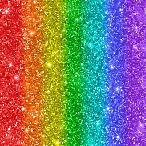 rainbow glitter frame star decor effect stock vector illustration