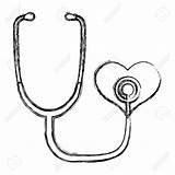 Stethoscope Medical Clipartmag Heartbeat sketch template