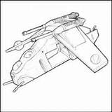 Wars Gunship sketch template