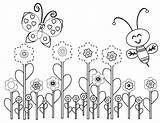 Coloring Bee Pages Printable Flowers Bees Butterfly Flower Spring Drawing Bumble Color Kids Search Getdrawings Butterflies Colorings Visit Getcolorings Print sketch template