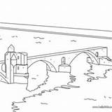 Pont Coloriage Avignon Gard Designlooter Monuments Blanc Coloriages sketch template