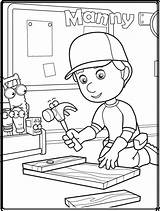 Coloring Pages Manny Advertisement Handy sketch template