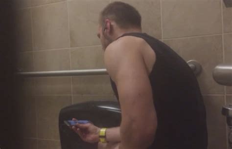 he s jerking in the gym toilet spycamfromguys hidden cams spying on men