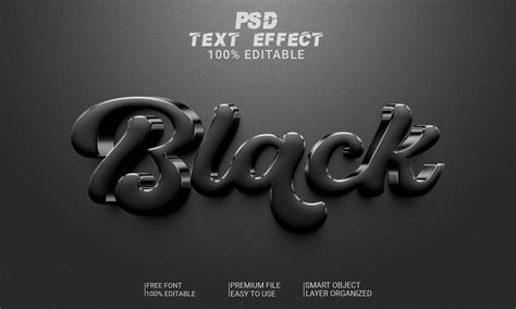 artstation  black psd fully editable text effect layer style psd