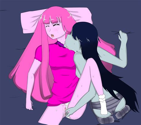Rule 34 Adventure Time Bed Black Hair Blush Breasts Clothing Dress