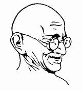 Gandhi Coloring Mahatma Clipart Outline Sketch Famous Jayanti Cartoon Mohandas Pages People Drawing Karamchand Drawings Clip Personalities Gif Cliparts Pencil sketch template