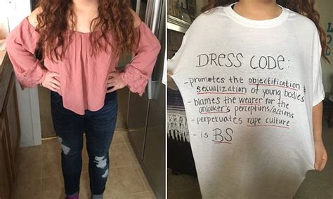Kansas Girl Wears T Shirt Slamming Bs School Dress Code Daily Mail