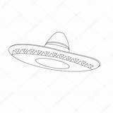 Sombrero Mexican Hat Drawing Getdrawings Outline Drawings sketch template