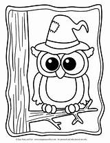 Halloween Coloring Pages Owl Easy Fun Peasy Easypeasyandfun Tree Sheets sketch template