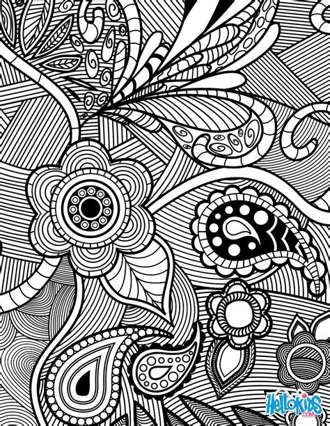 flowers paisley design coloring pages hellokidscom