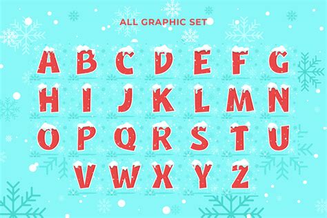 winter alphabet set