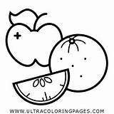 Fruta Colorare Frutta Colori Laranja Colazione Natale Ultracoloringpages sketch template