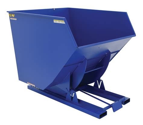 steel heavy duty  dumping hopper   cubic yard  lb capacity blue amps supply