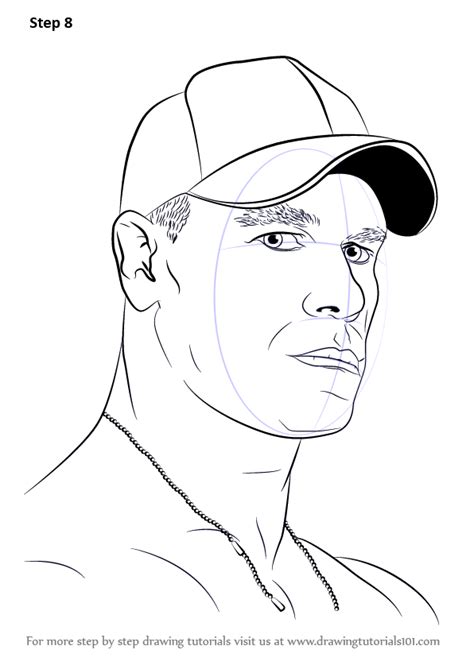 Next, draw the shape of the flame ball which is basically done by thickening the lining you just made and . Learn How to Draw John Cena (Wrestlers) Step by Step