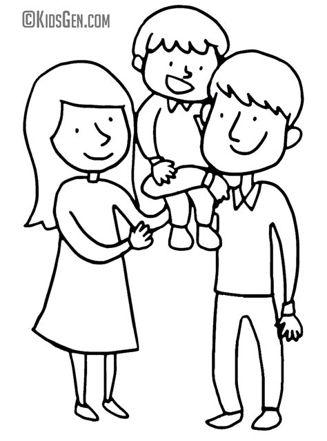 happy family colouring pages sketch coloring page