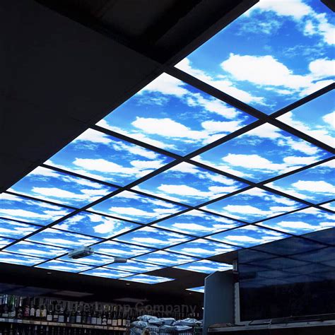 sky led ceiling panel cloud scene recessed panel light    ebay