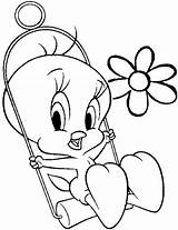 Tweety Coloring Pages Bird Baby Printable Cartoon Birthday Kids Ghetto Print Looney Tunes Sylvester Color Colouring Sheets Cartoons Kleurplaat Disney sketch template