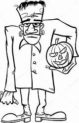 Frankenstein Fumetto Izakowski Monster Visualizzazione sketch template