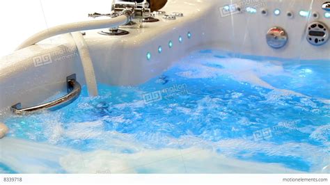 jacuzzi  action jacuzzi bathtub full  bubbling water stock video footage