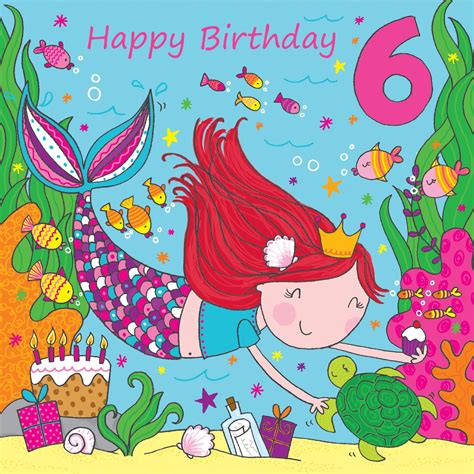 buy twizler  birthday card  girl  cute mermaid glitter  year  age  card
