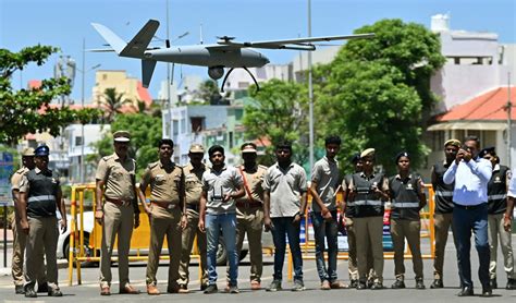 indias  police drone unit launched  chennai  hindu