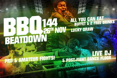 this months bbq beatdown fight and party event on saturday november