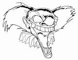 Scary Faces Drawing Clown Coloring Pages Color Getdrawings sketch template
