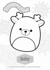 Squishmallows Squishmallow Colouring Reindeer Xcolorings sketch template