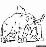 Mammoth Woolly Prehistoric Mastodon Mammals Designlooter sketch template