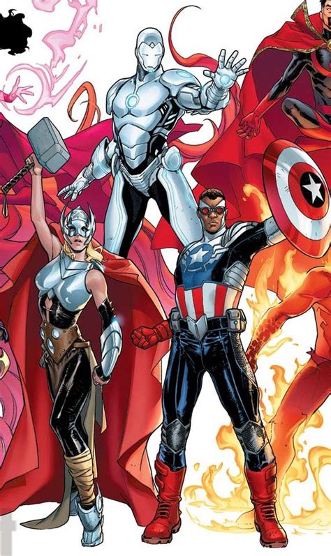 marvel s new avengers now include black captain america female thor and superior iron man